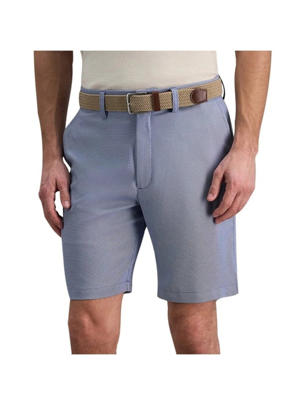 NWOT Haggar Men's 40 Blue Pattern Performance Shorts Polyester